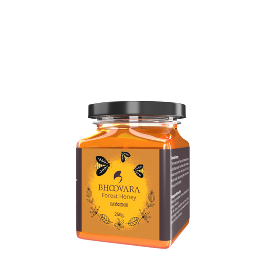 Forest honey vanthen bottle side view